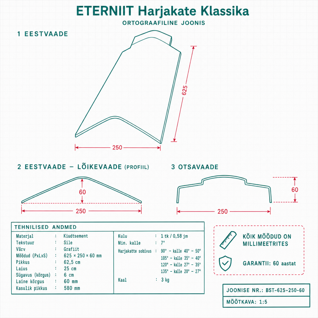 Harjakate Klassika - tehniline joonis