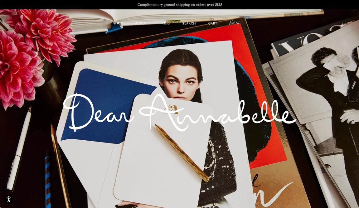 Dear Annabelle homepage