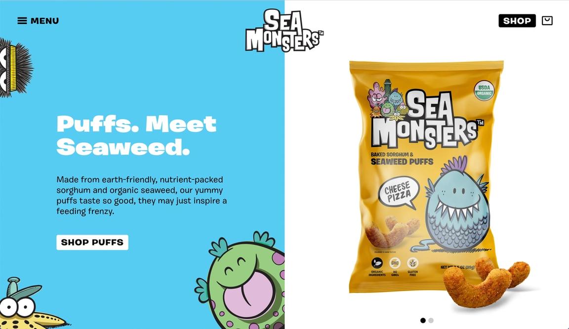 SeaMonsters.co homepage