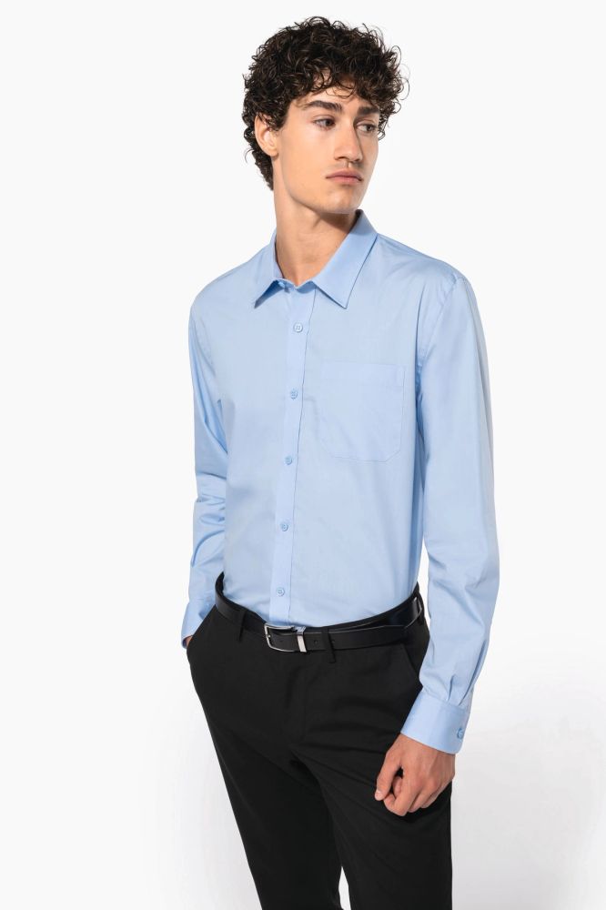 Chemise popeline manches longues — photo 1
