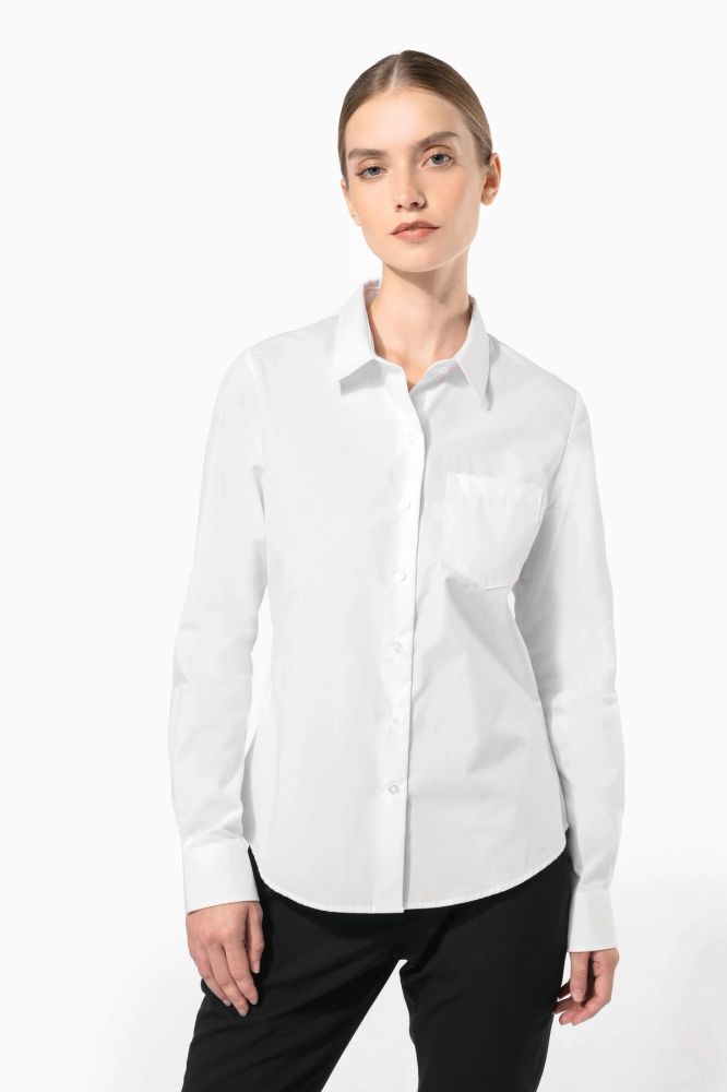Chemise popeline manches longues femme — photo 1