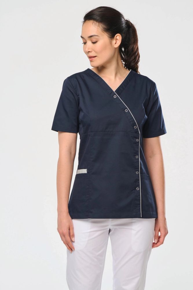 Blouse polycoton avec boutons-pression femme — photo 1