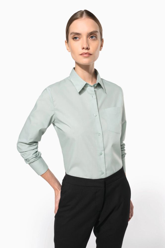 Chemise popeline polycoton entretien facile femme — photo 1