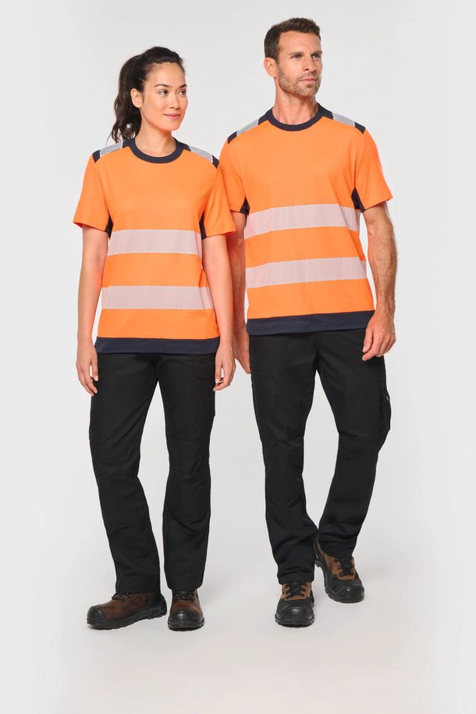 T-shirt de sécurité recyclé manches courtes unisexe — photo 1