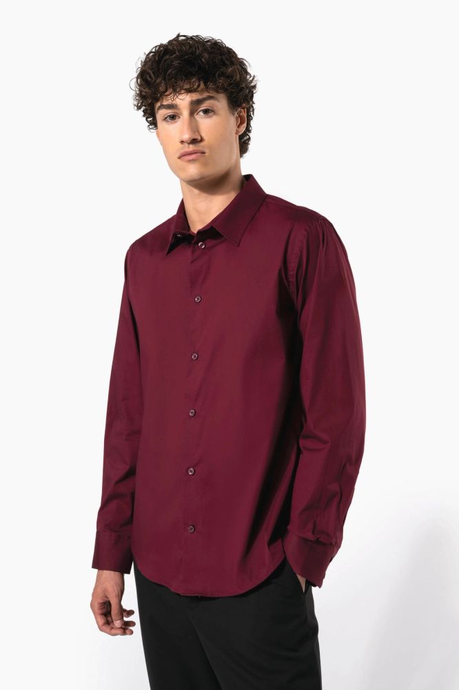 Chemise coton / élasthanne manches longues homme — photo 1