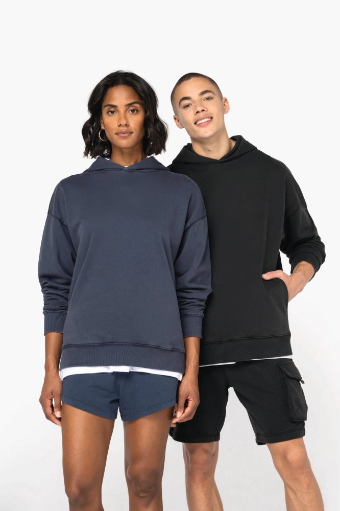 Sweat-shirt écoresponsable à capuche délavé oversize unisexe — photo 1