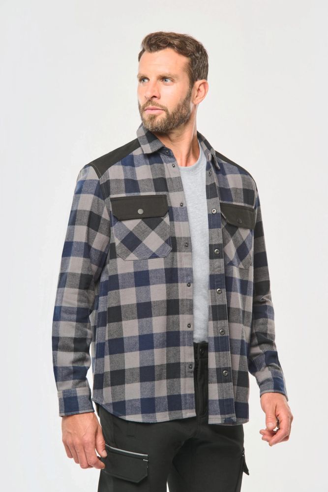 Chemise à carreaux avec poches homme — photo 1