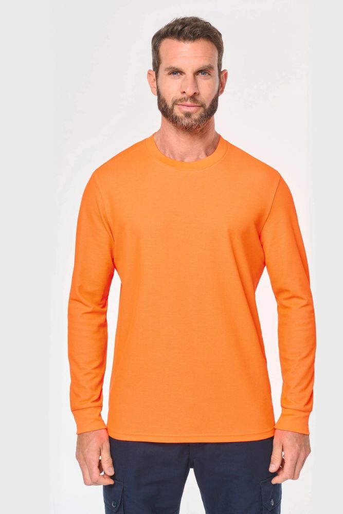T-shirt unisexe écoresponsable manches longues coton/polyester — photo 1