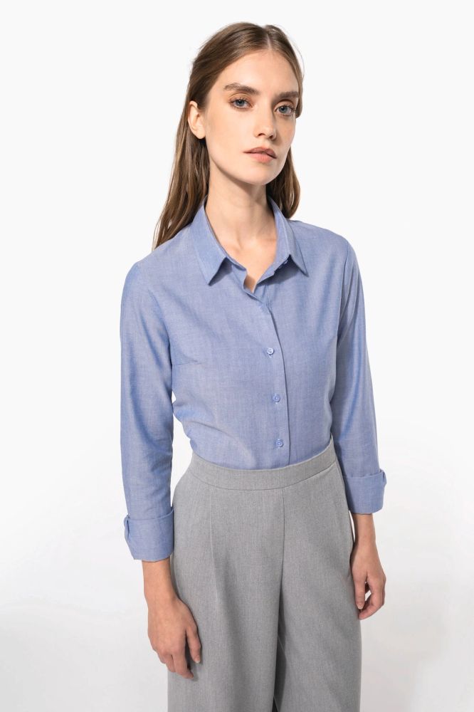 Chemise Oxford manches longues femme — photo 1