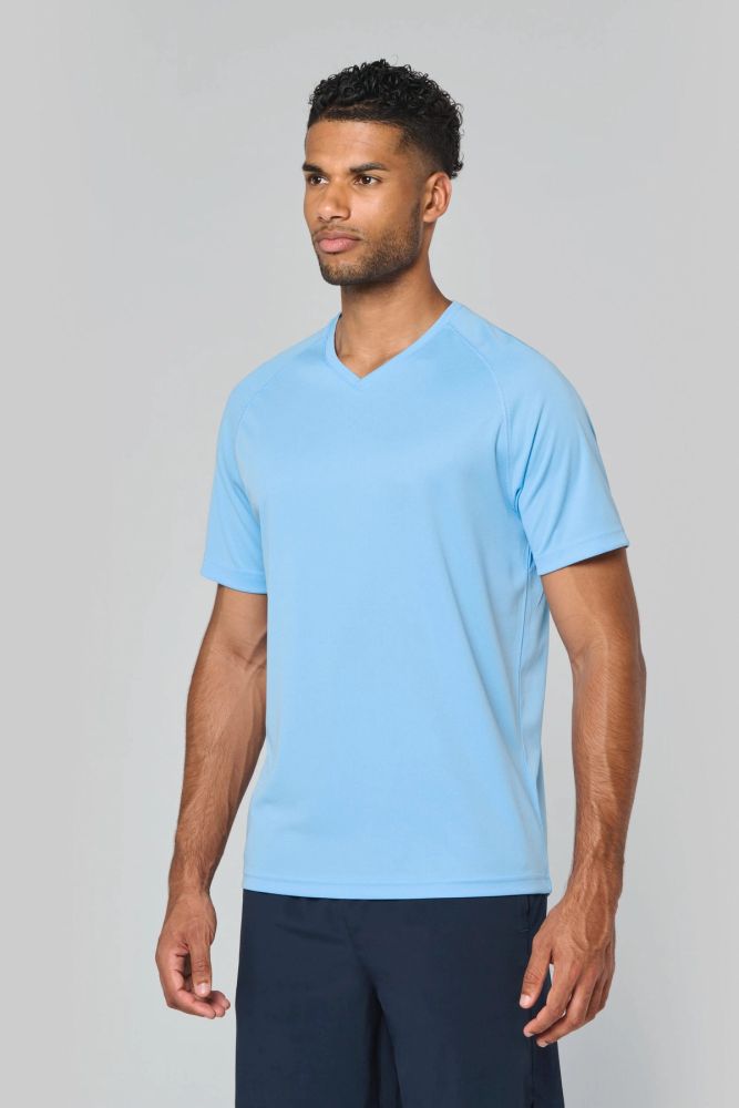 T-shirt de sport manches courtes col v homme — photo 1