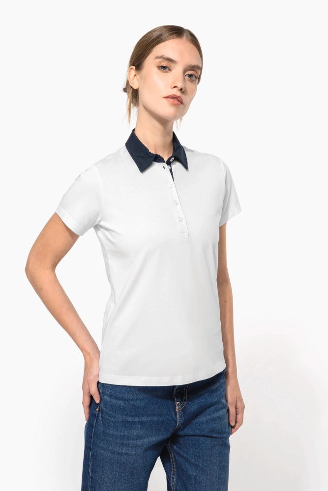 Polo jersey bicolore femme — photo 1