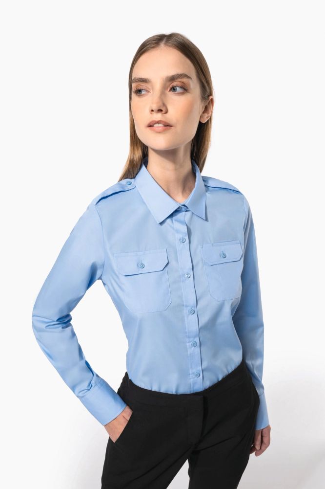 Chemise pilote manches longues femme — photo 1