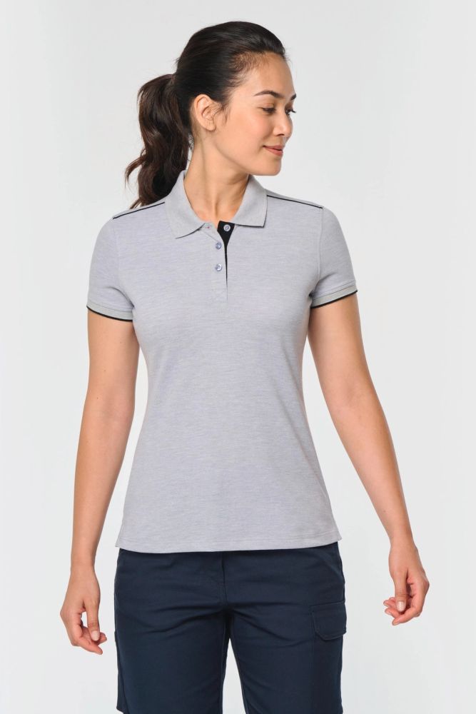Polo Day To Day contrasté manches courtes femme — photo 1
