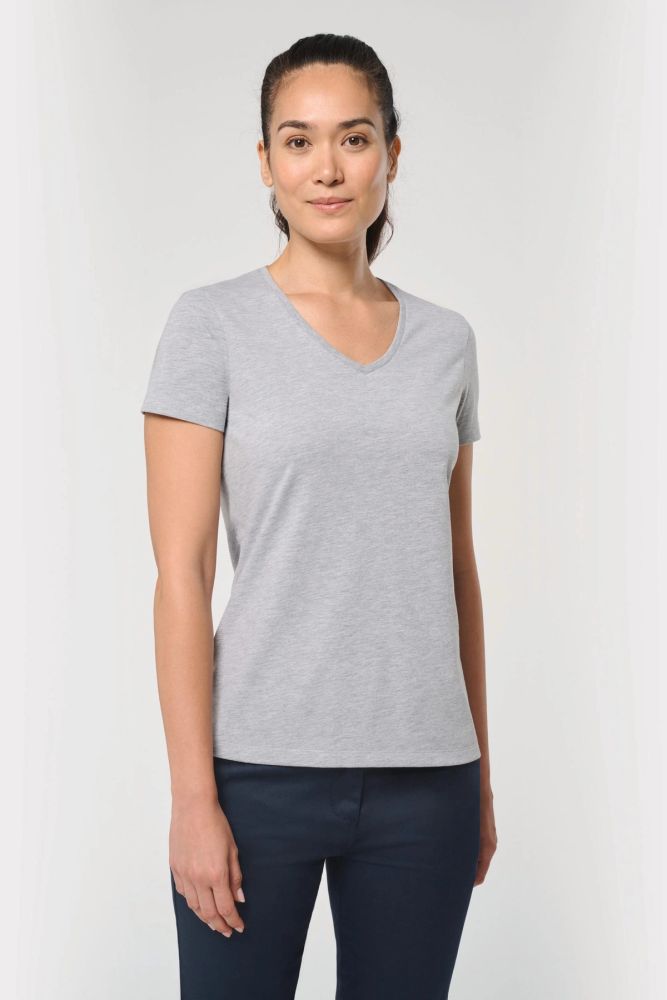 T-shirt écoresponsable col V antibactérien femme — photo 1