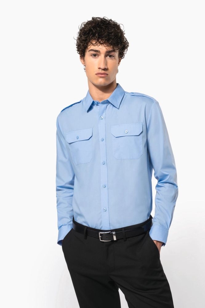 Chemise pilote manches longues homme — photo 1