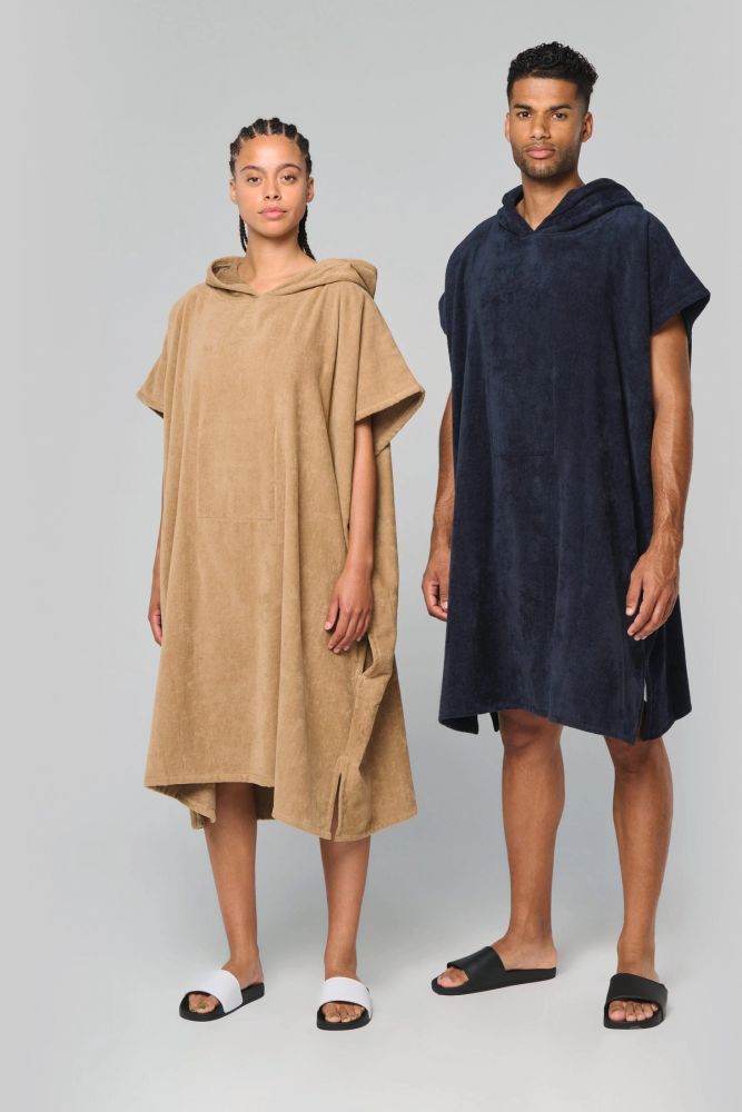 Poncho éponge à capuche unisexe — photo 1