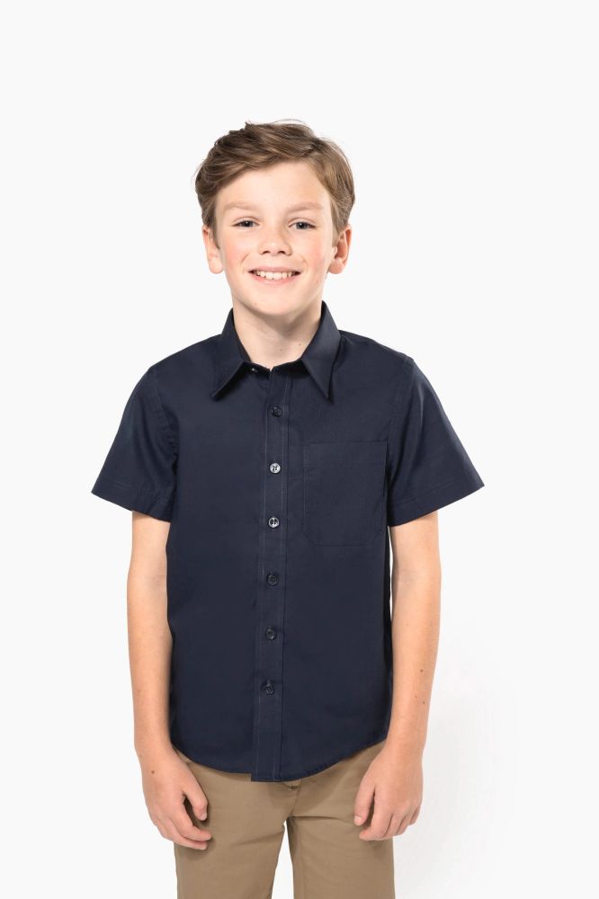 Chemise popeline manches courtes enfant — photo 1