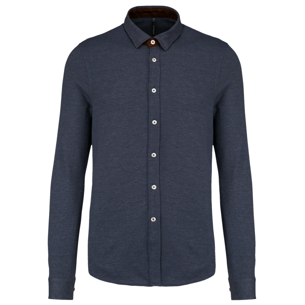 Chemise jacquard manches longues — photo 1