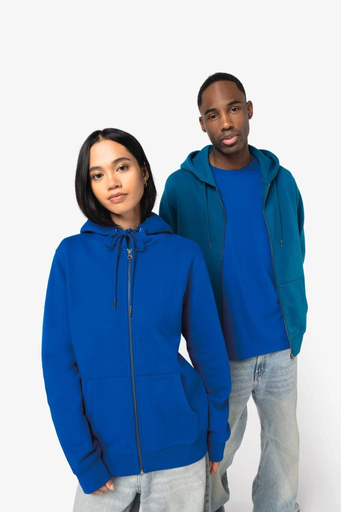 Sweat-shirt écoresponsable zippé à capuche unisexe — photo 1