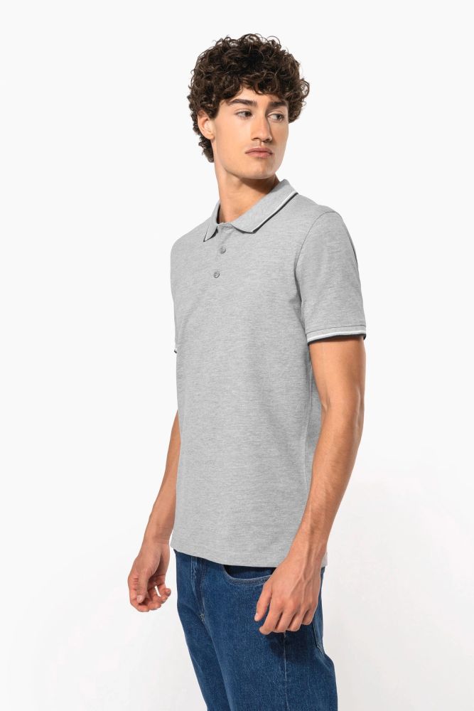 Polo maille piquée manches courtes homme — photo 1