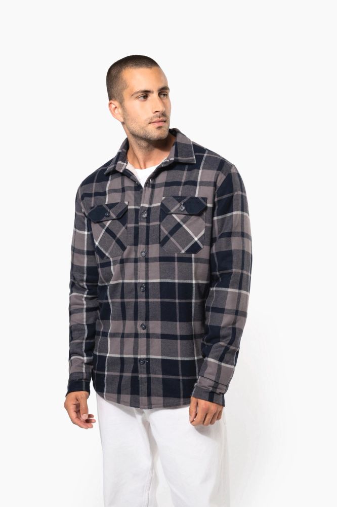 Surchemise à carreaux doublée sherpa homme — photo 1