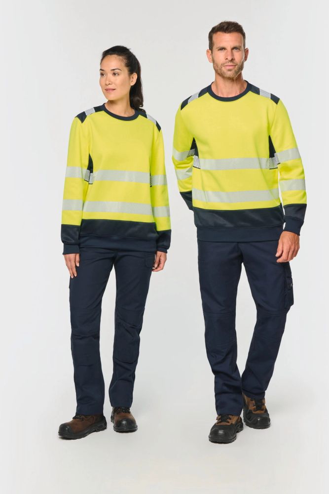 Sweat-shirt de sécurité recyclé col rond unisexe — photo 1