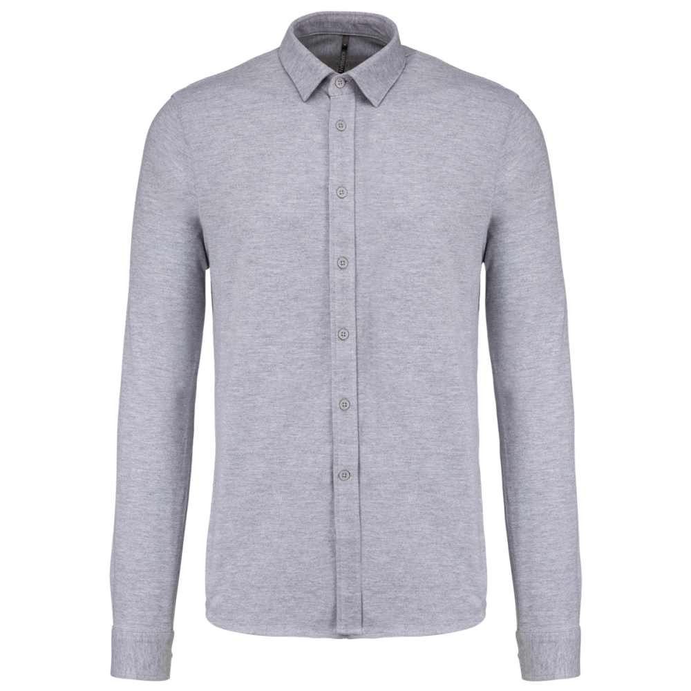Chemise maille piquée manches longues — photo 1