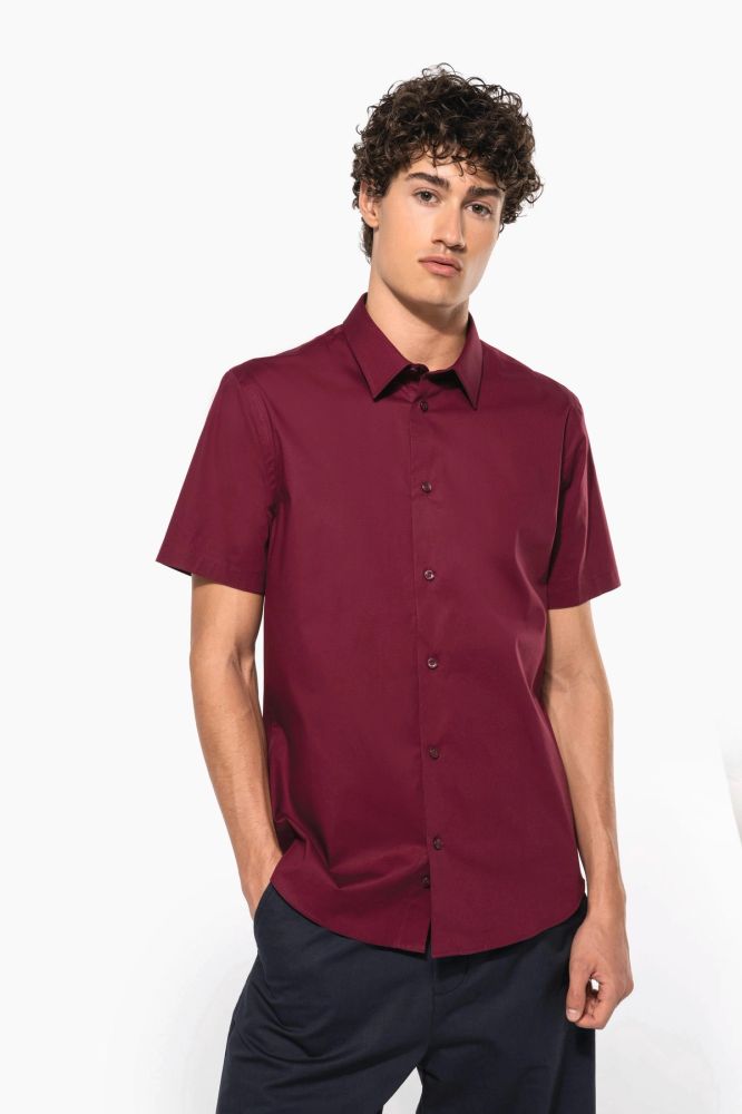 Chemise coton / élasthanne manches courtes — photo 1