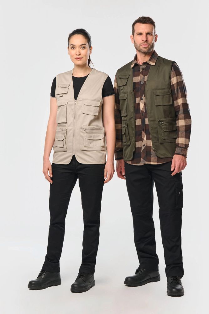 Gilet polycoton multipoches doublé unisexe — photo 1