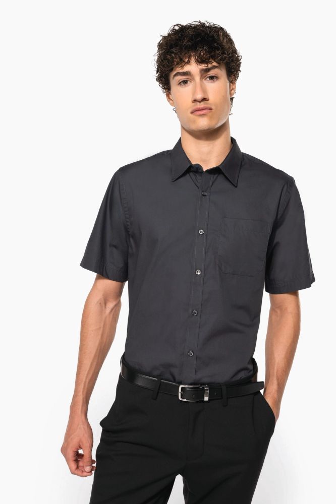 Chemise popeline manches courtes — photo 1