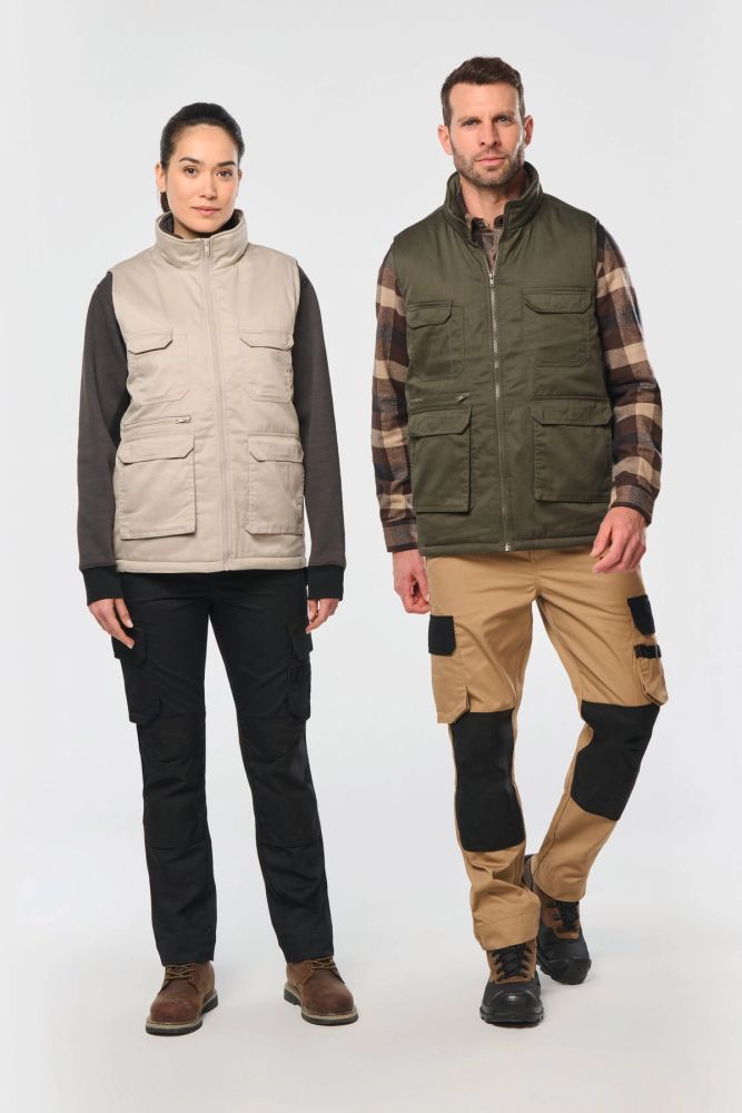 Gilet polycoton multipoches rembourré unisexe — photo 1