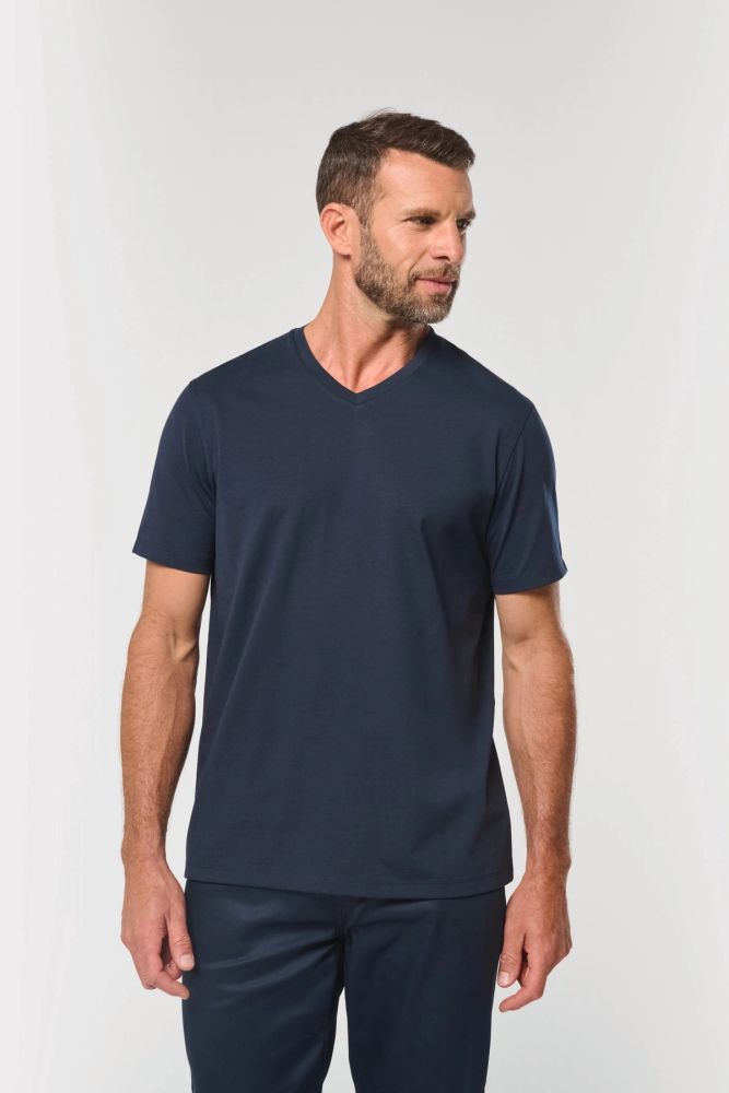 T-shirt écoresponsable col V antibactérien homme — photo 1