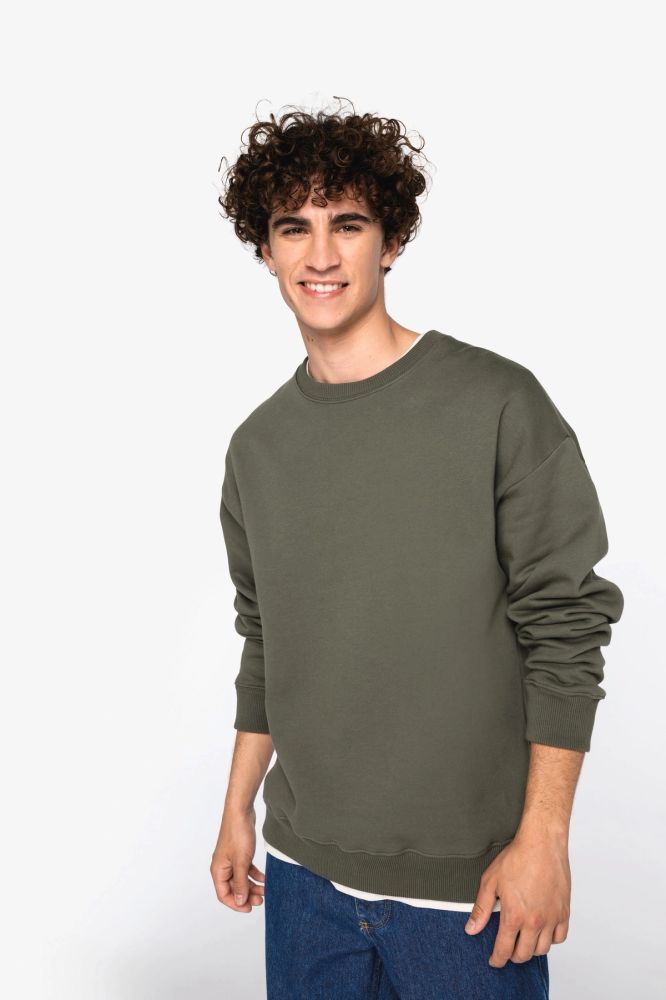 Sweat-shirt écoresponsable à col rond oversize unisexe — photo 1