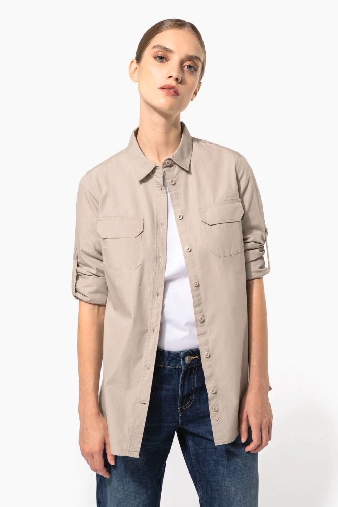 Chemise safari manches longues femme — photo 1