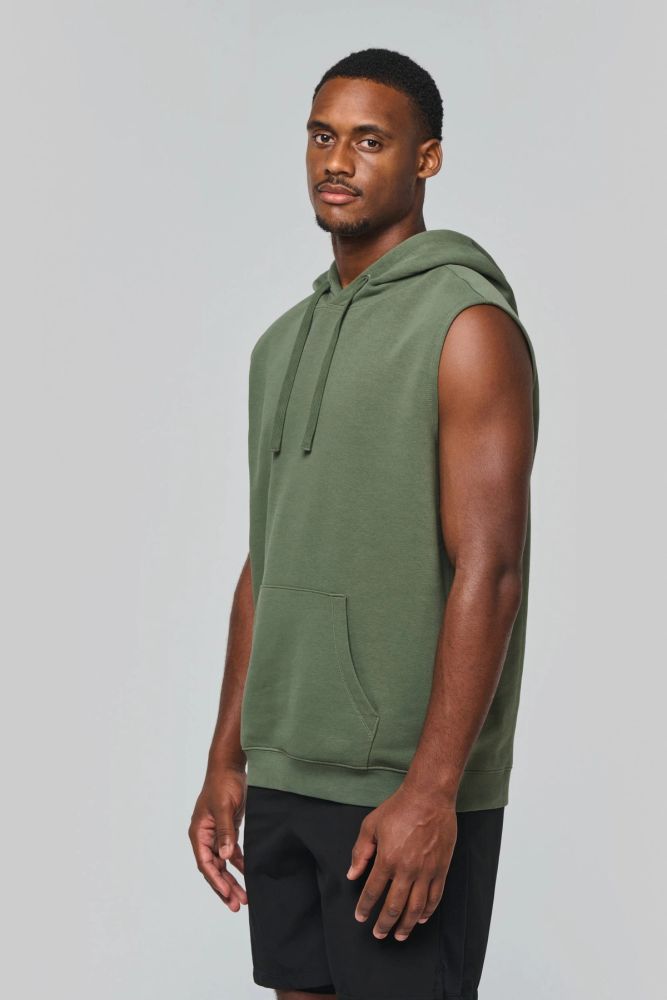 Sweat-shirt à capuche sans manches unisexe — photo 1