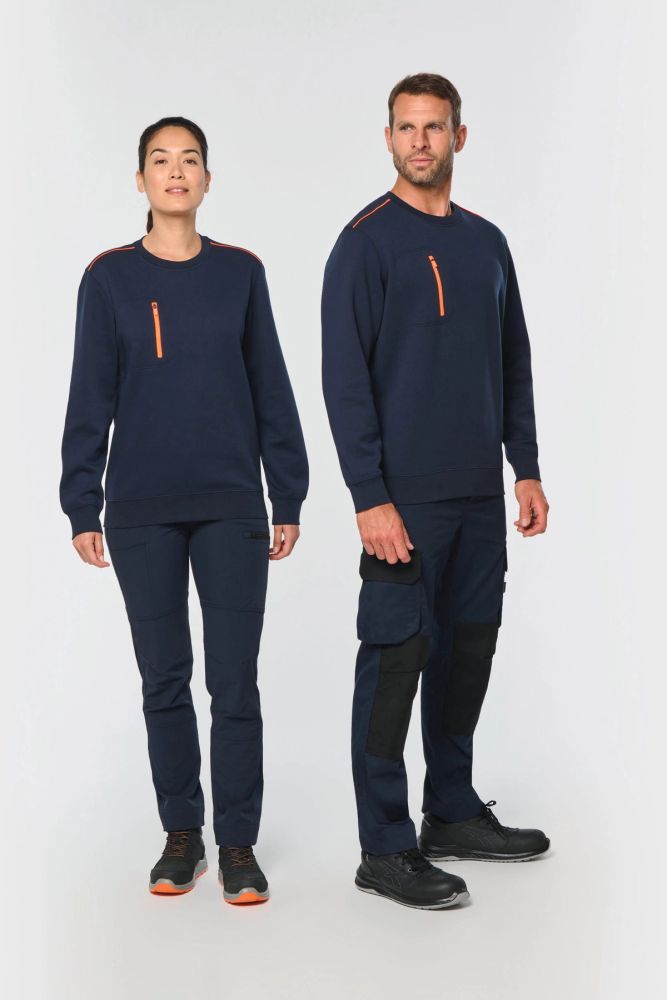 Sweat-shirt Day To Day zip poche contrastée unisexe — photo 1