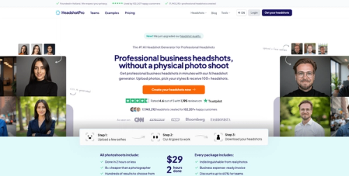 HeadshotPro - Professional business headshots, without a physical photo shoot