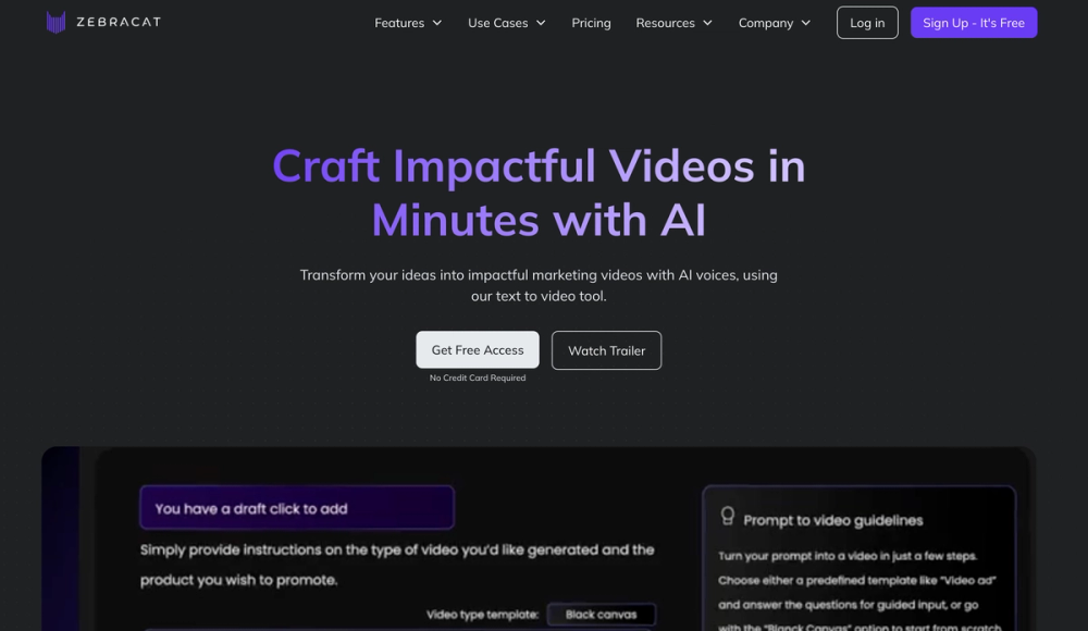 Zebracat - Craft Impactful Videos in Minutes with AI Zebracat - Craft Impactful Videos in Minutes with AI