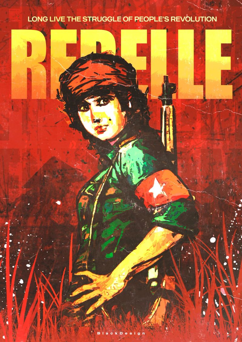 Rebelle, 1800 x2400 px, 2024 © AXM, Myanmar