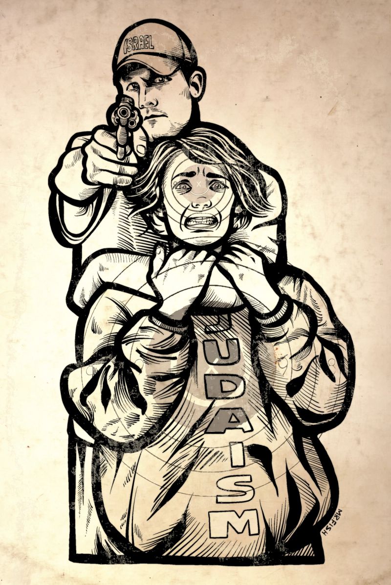 21st. Century Shooting Gallery: Hostage to the State, 13.78x20.57 in, 2024. © Mr. Fish