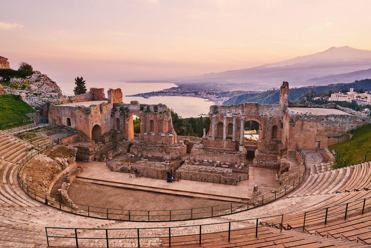 The theatre, and the sea below it