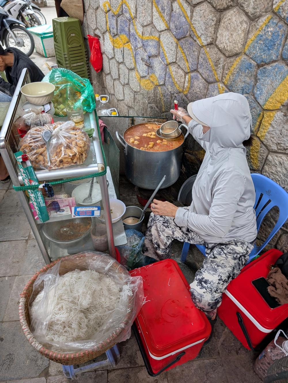 Bún riêu Verkäuferin