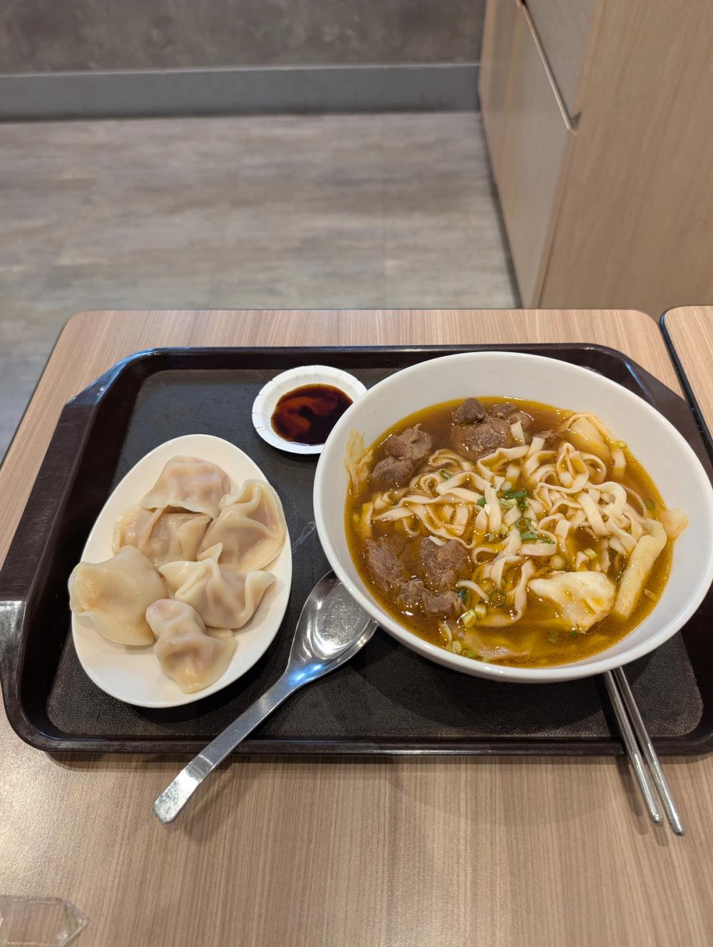 Braised Beef Noodle Soup & Kimchi Pork Dumplings