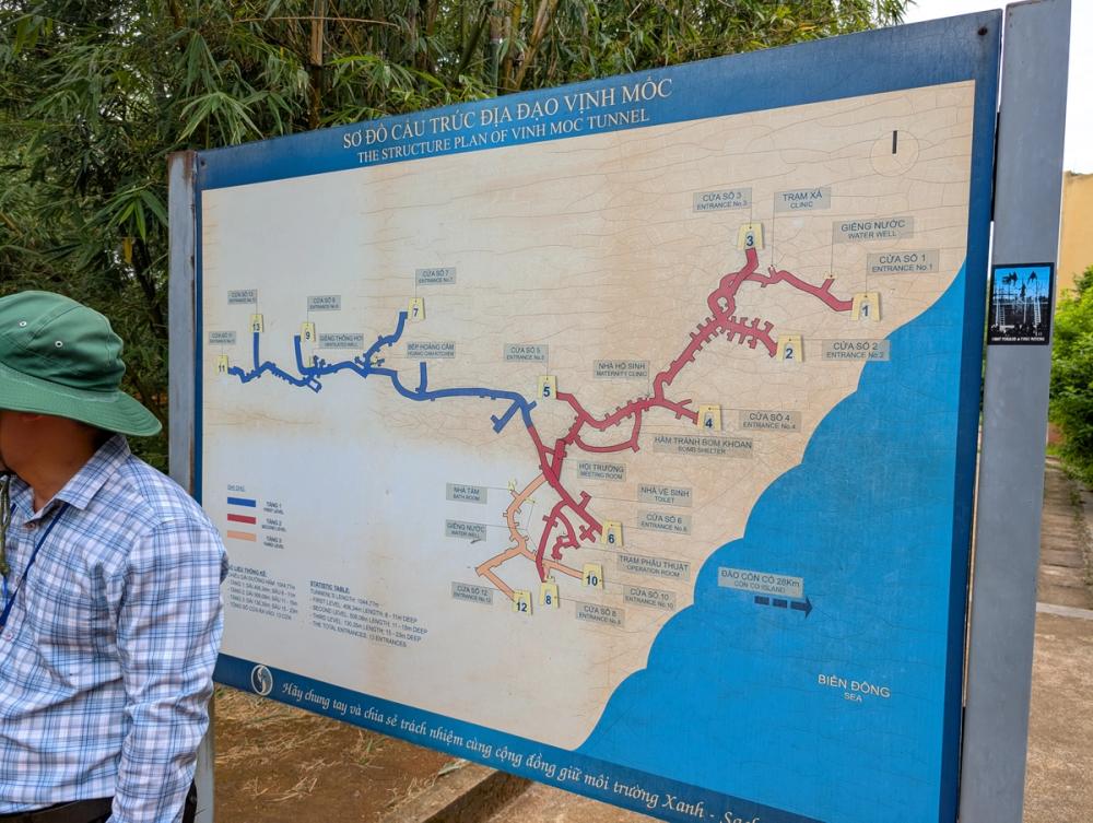 Map der Vinh Moc Tunnel