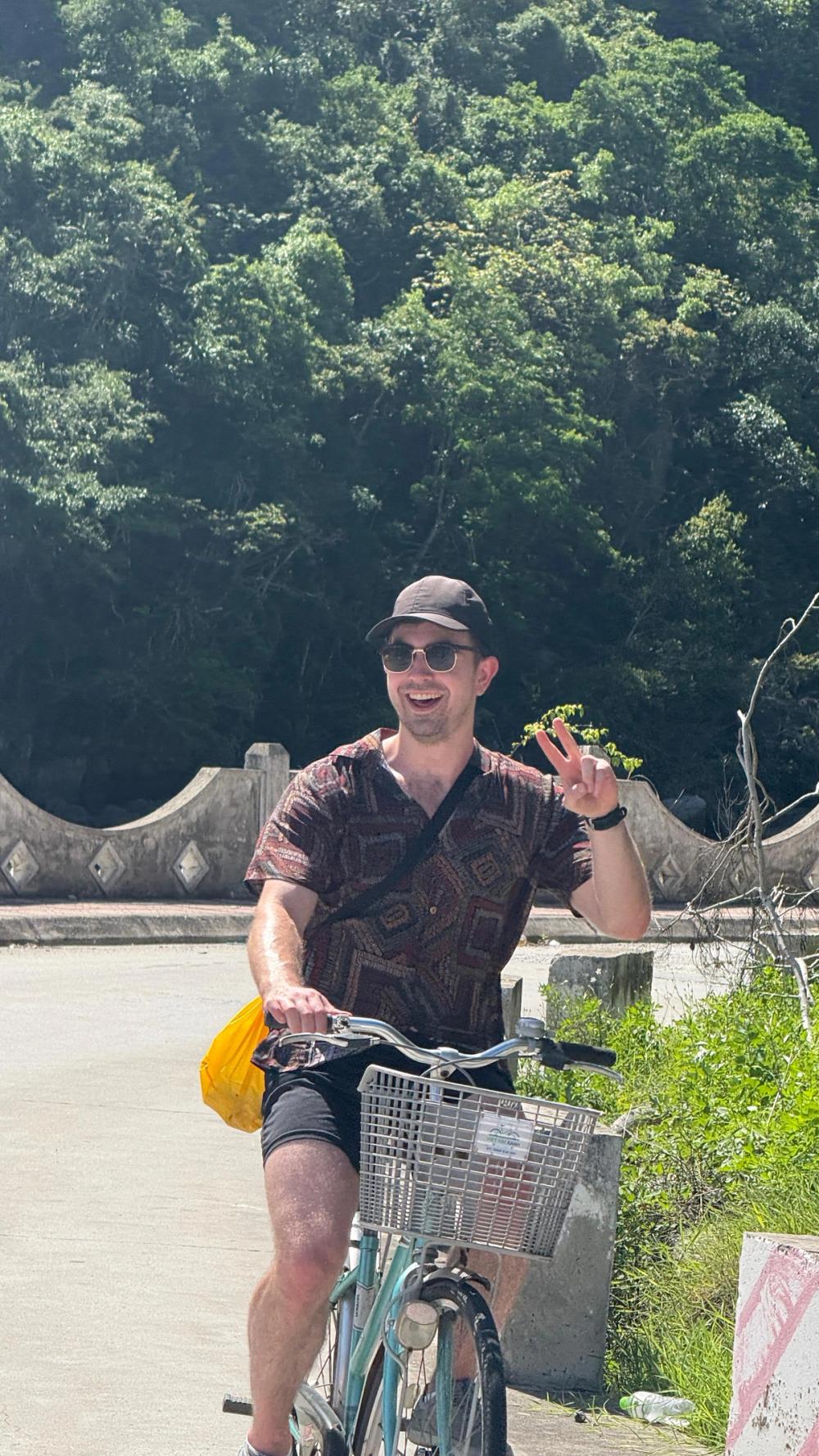 Ich am Fahrrad fahren