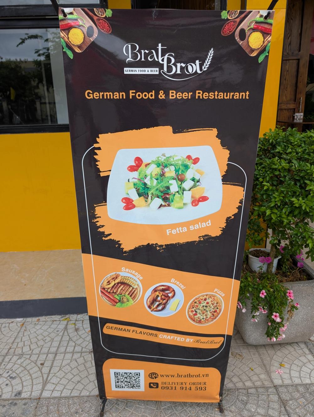 Plakat mit nicht-deutscher Küche