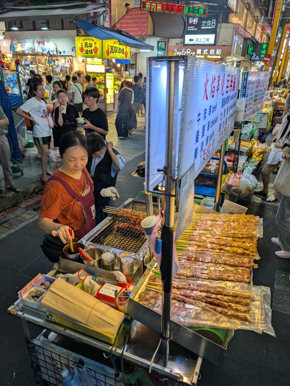 Satay Spieße Stand