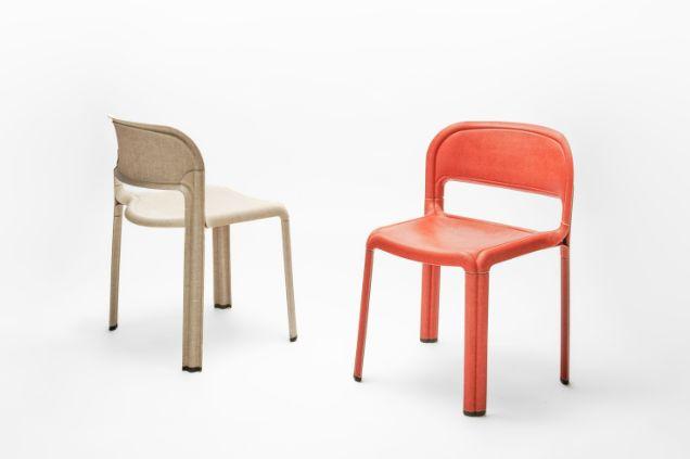 Stabelbare stole i nyt fibermateriale designet af Bundle Studio.