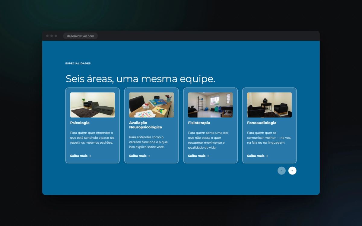 Seis áreas, uma mesma equipe: as especialidades na home
