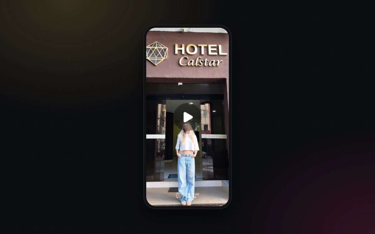 Vídeo com influenciadora no Hotel Calstar